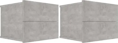 Obrázek produktu pro vidaXL Noční stolky 2 ks. Betonově šedé 40x30x30 cm odvozený dřevěný výrobek
