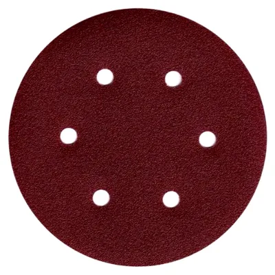 Produktbild von 50 Stück Schleifpapier 150 mm 6 Löcher Körnung 40-180 für Exzenterschleifer