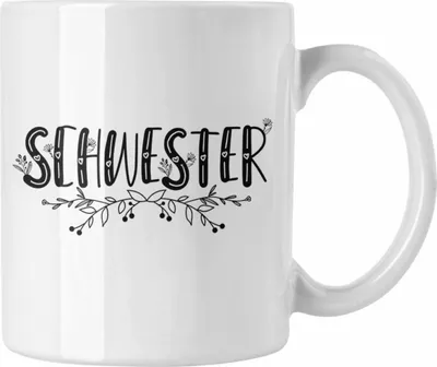 Produktbild von Trendation - Lieblingsschwester Tasse Geschenk für Schwester Spruch Schwester Kaffeetasse Geschenkidee Sprüche (Weiß)