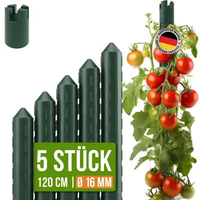 Produktbild von TTL GARDEN Rankstäbe 5er Set 120cm 16mm extra stabil Pflanzenstütze