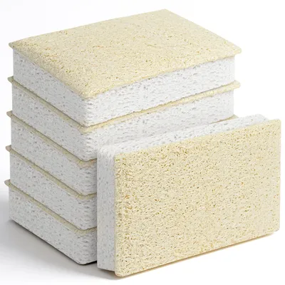 Productafbeelding van Biologisch afbreekbare afwas spons - Natuurlijke spons van natuurvezels - Geschikt voor het reinigen van de keuken en het huishouden - Herbruikbaar en composteerbaar