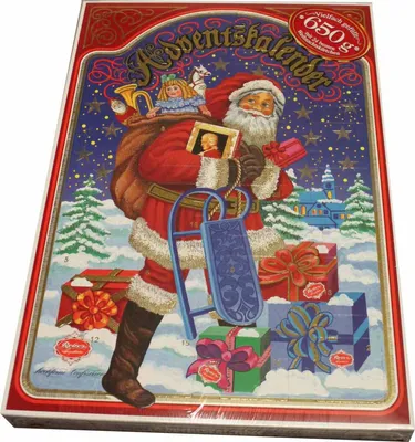 Produktbild von Reber Adventskalender mit einzelnen Pralinen aus Schokolade 650g