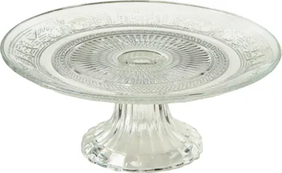 Produktbild von Tortenplatte Servierplatte Etagere Relief D18cm Glas klar