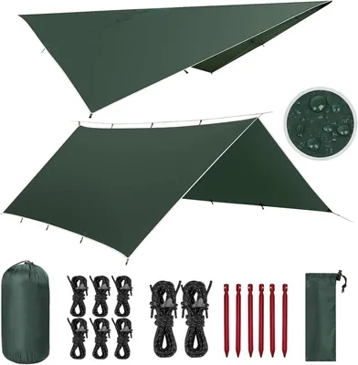 Zdjęcie produktu dla Plandeka namiotowa 3 x 3 m, wodoodporna, ochrona UV, na kemping