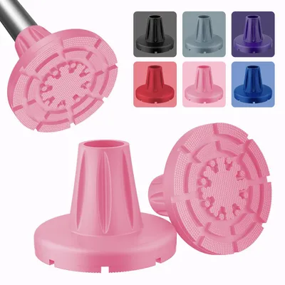 Immagine prodotto di Punte in gomma antiscivolo, 22 mm, confezione da 2, per bastoni da trekking e stampelle