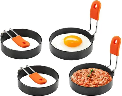 Obrázok produktu pre INF Krúžok na vajíčka / omeleta v 4-balení nerez/silikón