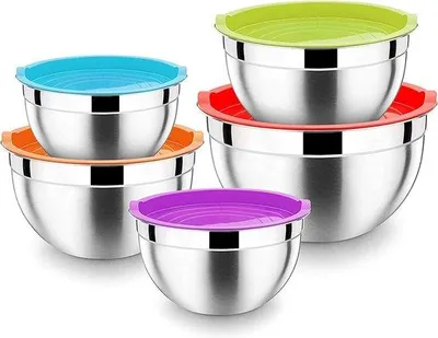 Obrázek produktu pro Sada misek z nerezové oceli, 5 kusů, kuchyňské příslušenství