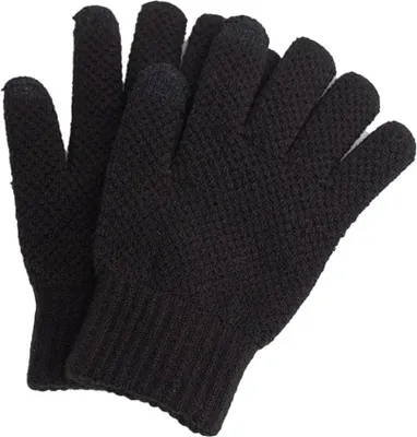 Produktbild von Winter-Touchscreen-Handschuhe. Warme, mit Wolle gefütterte Strickhandschuhe. Elastische Bündchen.