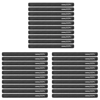 Produktbild von deleyCON Klett Kabelbinder 15cm Klettband 12mm, 30 Stück - Schwarz