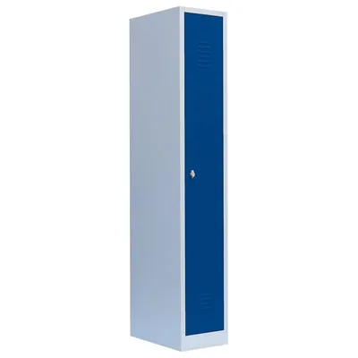 Produktbild von Spind Kleiderspind für 1 Person 1800 x 315 x 500 mm Lichtgrau/Blau