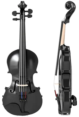 Produktbild von 4/4 Violinset, Geige aus Massivholz fš¹r Erwachsene und Anf?nger mit leichtem, tragbarem Koffer, 60 x 21 cm, Schwarz