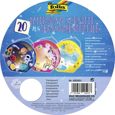 Produktbild von folia Transparentpapier-Zuschnitte rund transparent 20 Stück