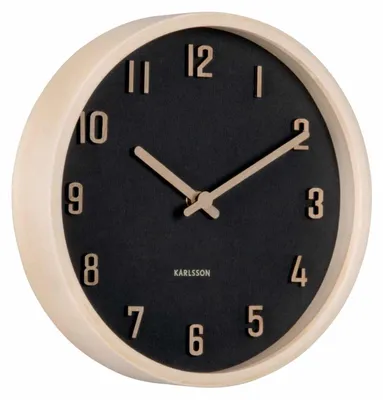 Produktbild von Karlsson - Wanduhr Nervadura - Hellbraun - Ø22cm