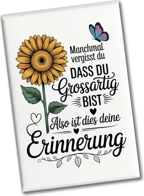 Produktbild von Du bist grossartig Souvenir Souvenir Magnet mit Sonnenblume