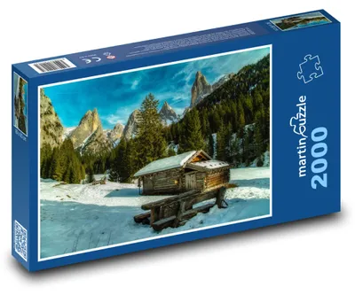 Produktbild von Puzzle 2000 Italien - Dolomiten, Berghütte - martinpuzzle