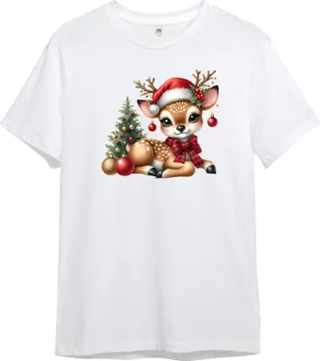 Produktbild von PAULGOS Kinder T-Shirt, Rentier mit Tannenbaum