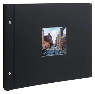 Immagine prodotto di Album fotografico Bella Vista, rivestito in lino strutturato, 39x31 cm, colore nero, marca Goldbuch