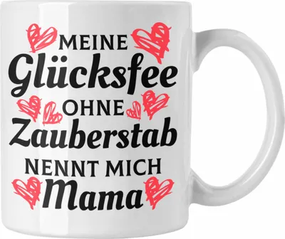 Produktbild von Trendation - Mama Tasse mit Spruch Geschenk Muttertag von Tochter Sohn Mutter Kaffeetasse Spruch (Weiß)