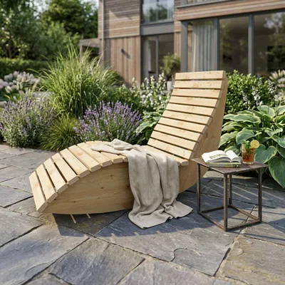 Produktbild von Gartenliege "Schaukel-Sannerl" (Lärche) Breite 70cm Schaukelliege Relaxliege