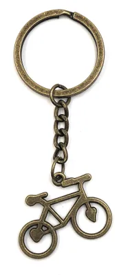 Obrázok produktu pre Onwomania Kľúčenka Bicycle with Heart Scars Bronze Metal Pendant Charm