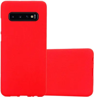 Produktbild von Cadorabo Schutzhülle für Samsung Galaxy S10 4G Hülle in Rot Handyhülle TPU Etui Cover Case