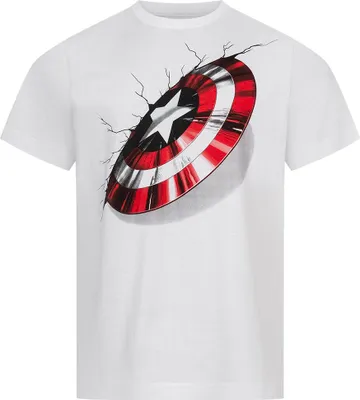Obrázek produktu pro L|Captain America Marvel 3D Shield Pánské tričko FBMTS659WHT