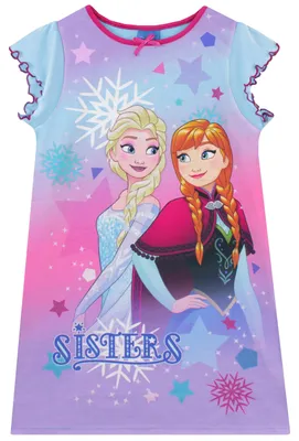 Produktbild von Disney Mädchen Frozen Die Eiskönigin Nachthemden Mehrfarbig 98