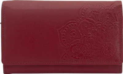 Produktbild von Friedrich Lederwaren Geldbörse MANDALA Nappa Leder rot RFID Schutz