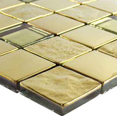 Produktbild von Glasmosaik Fliesen Midland Gold