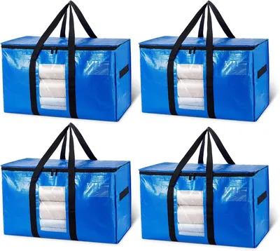 Produktbild von Umzugstasche, 4 Blau mit Deckel, Blau