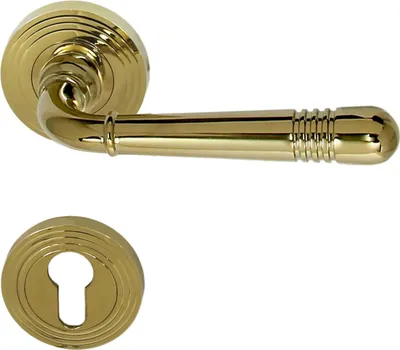 Produktbild von Türbeschlag 1662 Helena R PZ Messing poliert Türdrücker Türklinke Türgriffe