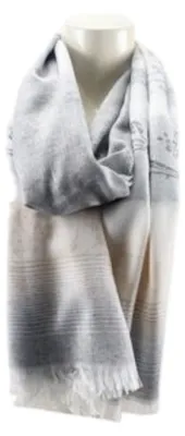 Imagen del producto de Bufanda de seda para mujer con estampado floral, suave y ligera, de 180x70 cm. Bufanda primaveral y de verano con un discreto estampado floral. Diseño: Motivo 5. Motivo: Motivo 5