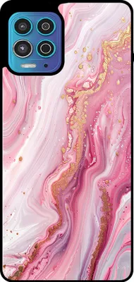Produktbild von Smartphonica Handytasche passend für Motorola Moto G100 / Edge S mit Marmordruck - TPU Rückabdeckung Fall Marmor Design - Pink