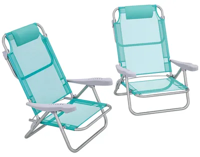 Produktbild von Outsunny 2er Set Campingstühle Faltstuhl mit 6-fach verstellbarer Rückenlehne