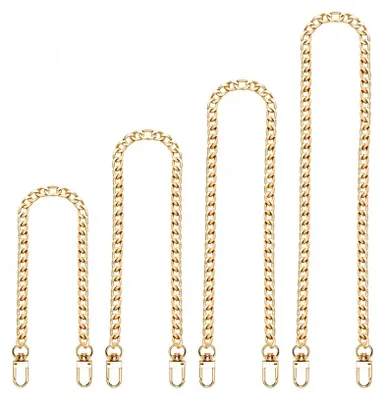 4 goldene Taschenketten, 40/60/100/120 cm, Metall