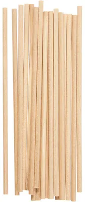 Produktbild von Holzstäbe rund, L 15 cm, D 4 mm, 20 Stk/ 1 Pck [HOB-563070]