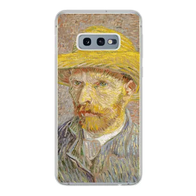 Produktbild von MuchoWow® Handyhülle Schutzhülle Hülle für Samsung Galaxy S10e Selbstbildnis mit Strohhut - Vincent van Gogh Silikon Softcase Handy Hülle - Handy