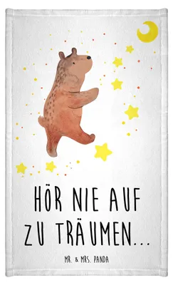 Produktbild von Mr. & Mrs. Panda Handtuch Bär Träume - Weiß - Geschenk, Träumen, Traumdeutung, Gästetuch, Klein, badezimmer, Traum, Frotteehandtuch, Kleines, Teddy