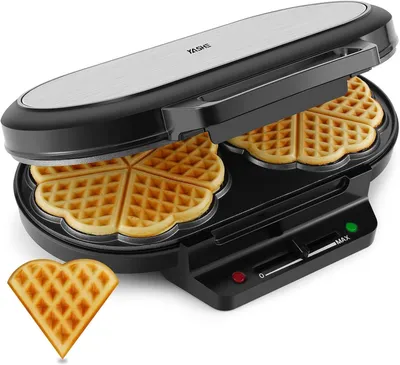 Produktbild von YASHE Doppel-Waffeleisen SW-2122M, 10 Herzwaffeln, 1200 W