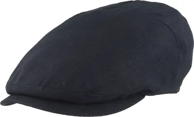 Sehr leichte einfarbige Flatcap Sportmütze aus 100% Leinen von Hut-Breiter in blau
