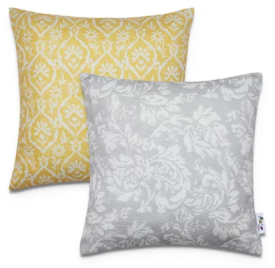 Produktbild von 2er Set Kissenbezug 45x45 Dekokissen Kissenhülle Streifen Indoor Outdoor Deko