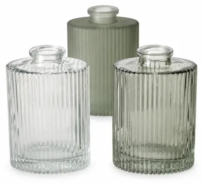Produktbild von Vase Tonja 3er-SET Grün - Flaschenvase H=11,5cm