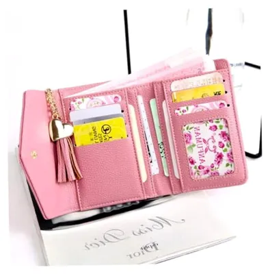 Produktbild von Rosa Damenhandtasche mit Reißverschluss und Kartenetui