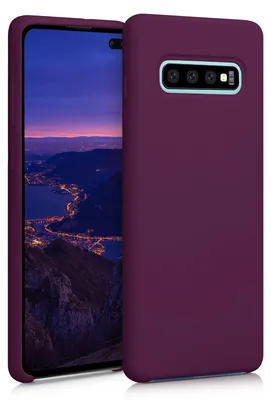 Produktbild von kwmobile Handyhülle für Samsung Galaxy S10 Plus / S10+ Hülle - Case Silikon - Kabelloses Laden - Schutzhülle Cover in Bordeaux Violett