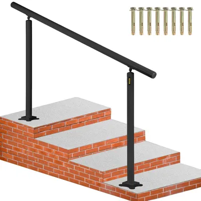 Immagine prodotto di VEVOR ringhiera per scale 0-5 gradini 152,8x91cm angolo regolabile nero