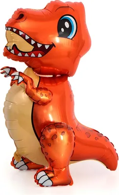 Immagine prodotto di Palloncino in foil 3D dinosauro con zampe mobili, 02 arancione ca. 51 x 77 cm