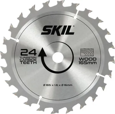 Produktbild von SKIL Hartmetall Sägeblatt165mm 24 Zähne, Kreissägeblatt, Werkzeugaufnahme 16mm