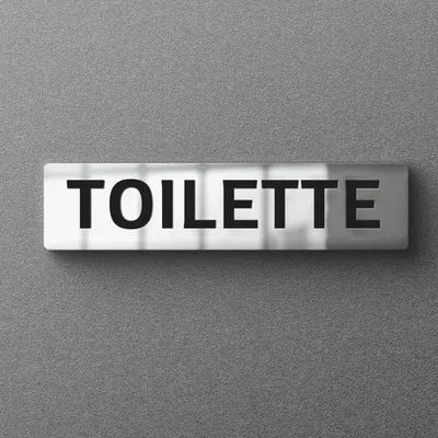 WC-Brille aus Methacrylat, silber, 180 x 43 x 3 mm