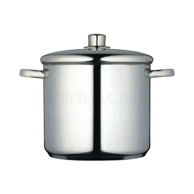 Produktbild von MasterClass Marmita de Edelstahl-Induktionsherd mit Deckel, Silber, 8,5 Liter, 24 cm