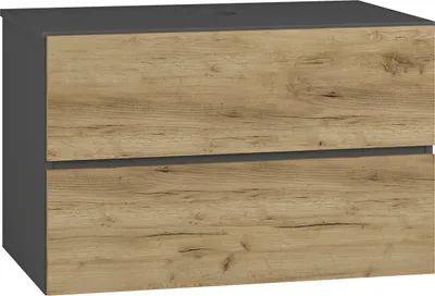 Produktbild von nabbi Koupelnová skříňka pod umyvadlo Baleta S80 - antracit / craft zlatý
